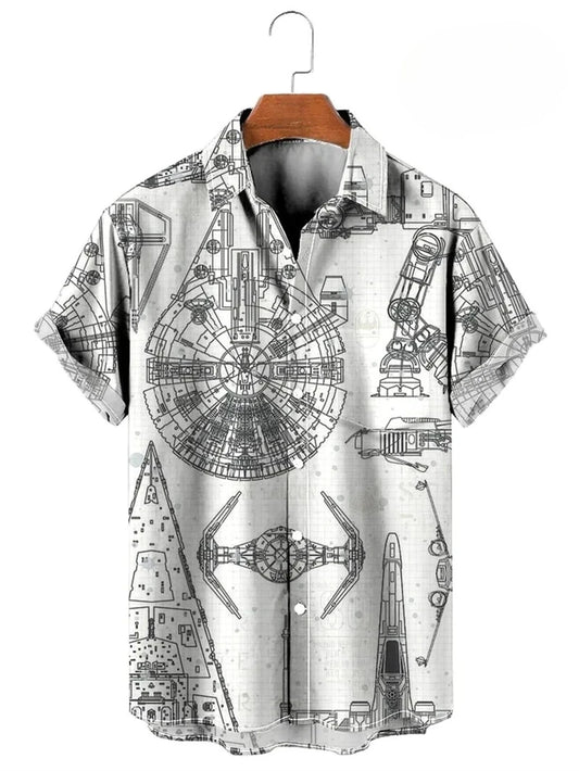 Men’s 3D Print Casual Shirt – Oversized Short Sleeve Hawaiian Beach Shirt Free Shipping