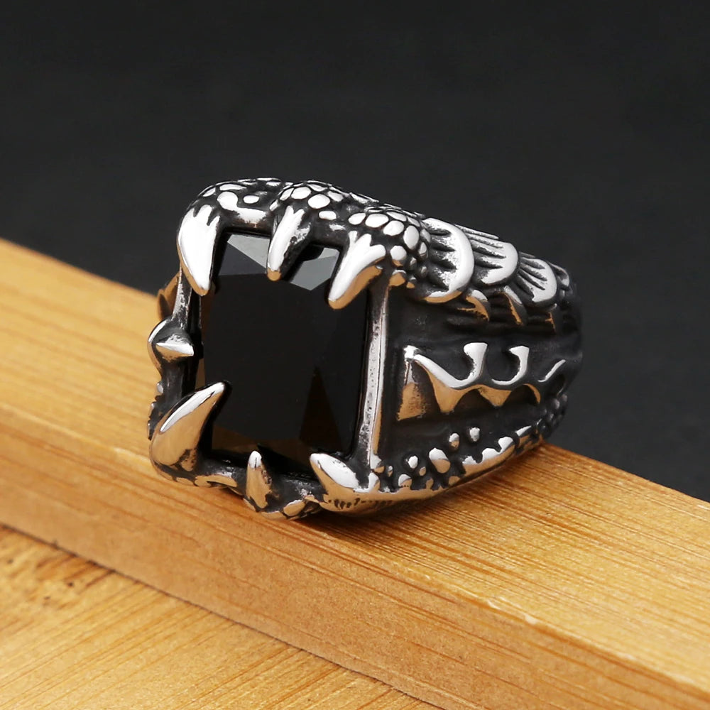 Men’s Dragon Claw Ring – 316L Stainless Steel Animal Design Fashion Jewelry Free Shipping