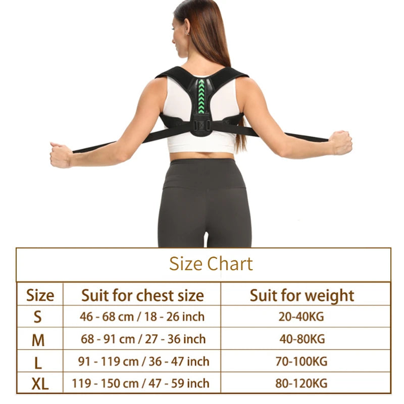 Adjustable Posture Corrector Belt – Back & Shoulder Support Brace for Spine Alignment | Clavicle & Upper Back Posture Correction for Men & Women