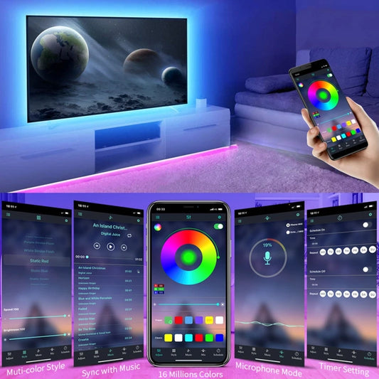 LumiGlow Sync Pro – Smart RGB Ambient Lighting System with Music Control & App Integration