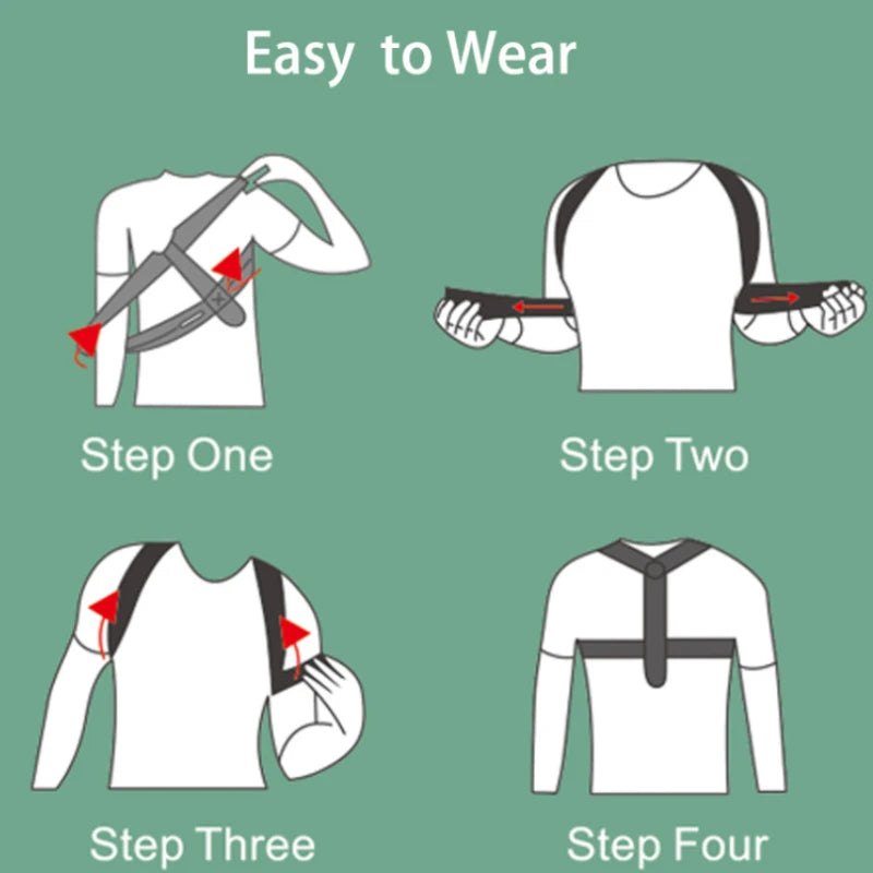 Adjustable Posture Corrector Belt – Back & Shoulder Support Brace for Spine Alignment | Clavicle & Upper Back Posture Correction for Men & Women