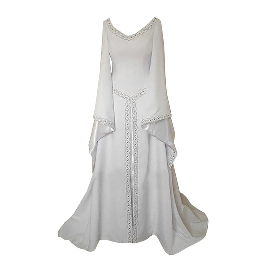 Women’s Long Sleeve Medieval Style Dress – Elegant Fantasy Inspired Long Dress Free Shipping