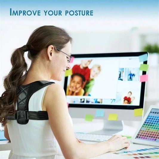 Adjustable Posture Corrector Belt – Back & Shoulder Support Brace for Spine Alignment | Clavicle & Upper Back Posture Correction for Men & Women