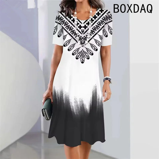 Gradient A-Line Dress – Summer Edition