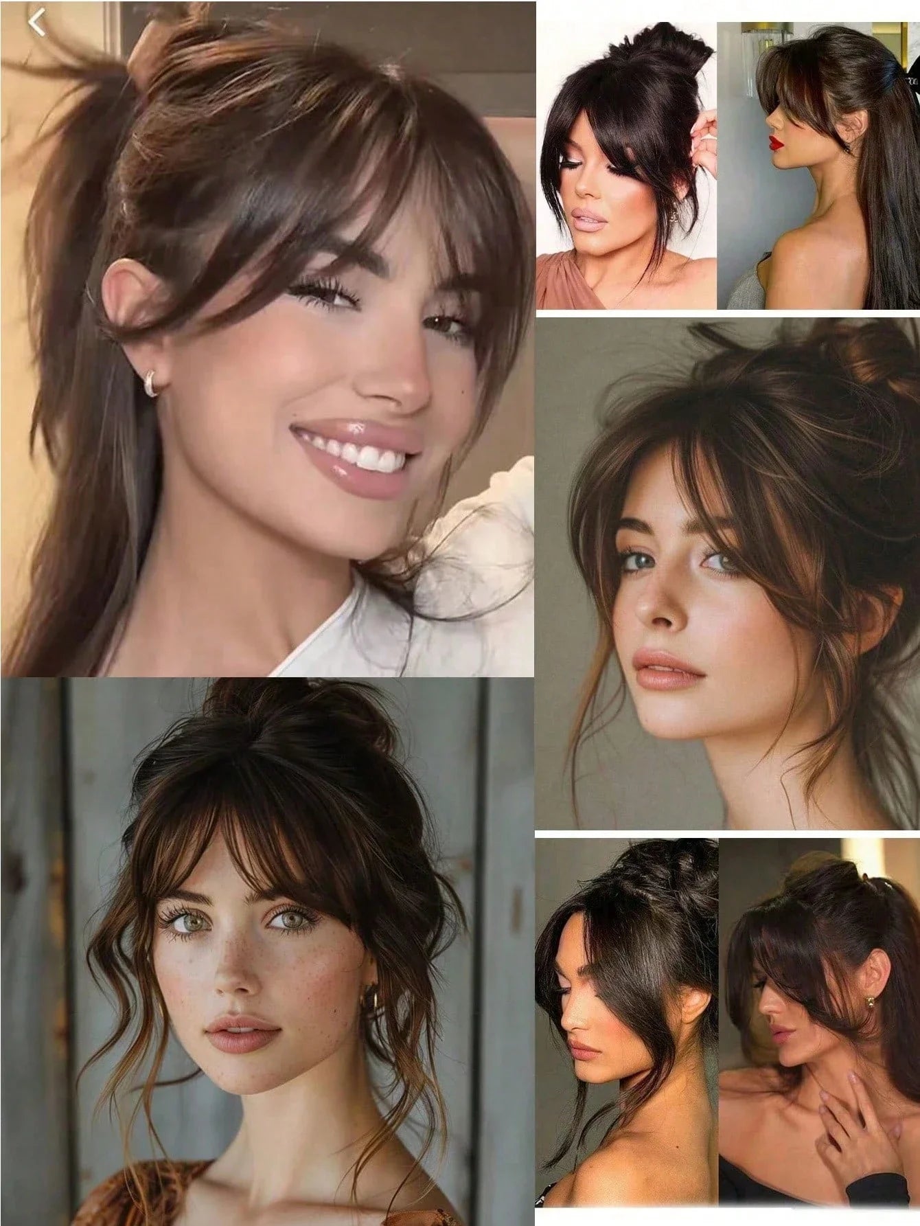 Clip In Middle Part Bangs Hair Extension – Natural Seamless French Bangs Hairpiece Free Shipping