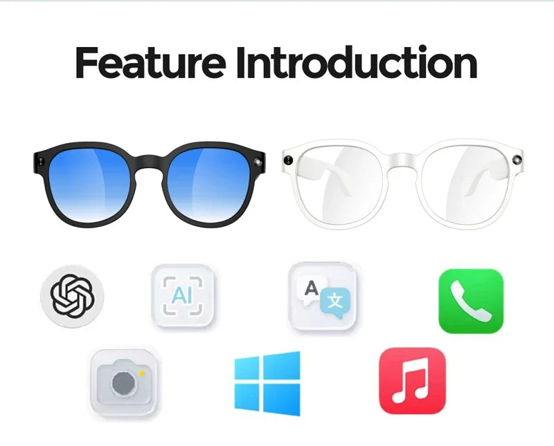 Next-Gen Smart Glasses – 4K Camera, Live Translation & Wireless Aud