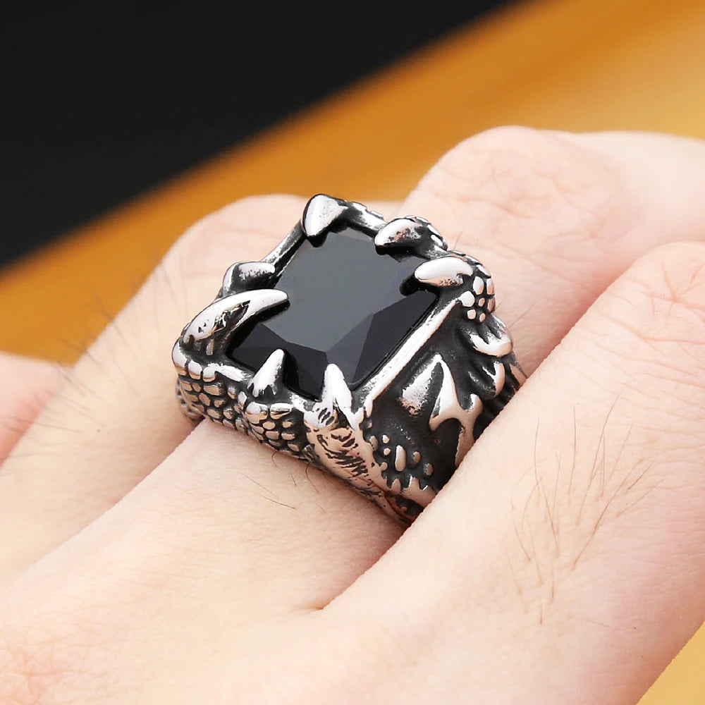 Men’s Dragon Claw Ring – 316L Stainless Steel Animal Design Fashion Jewelry Free Shipping