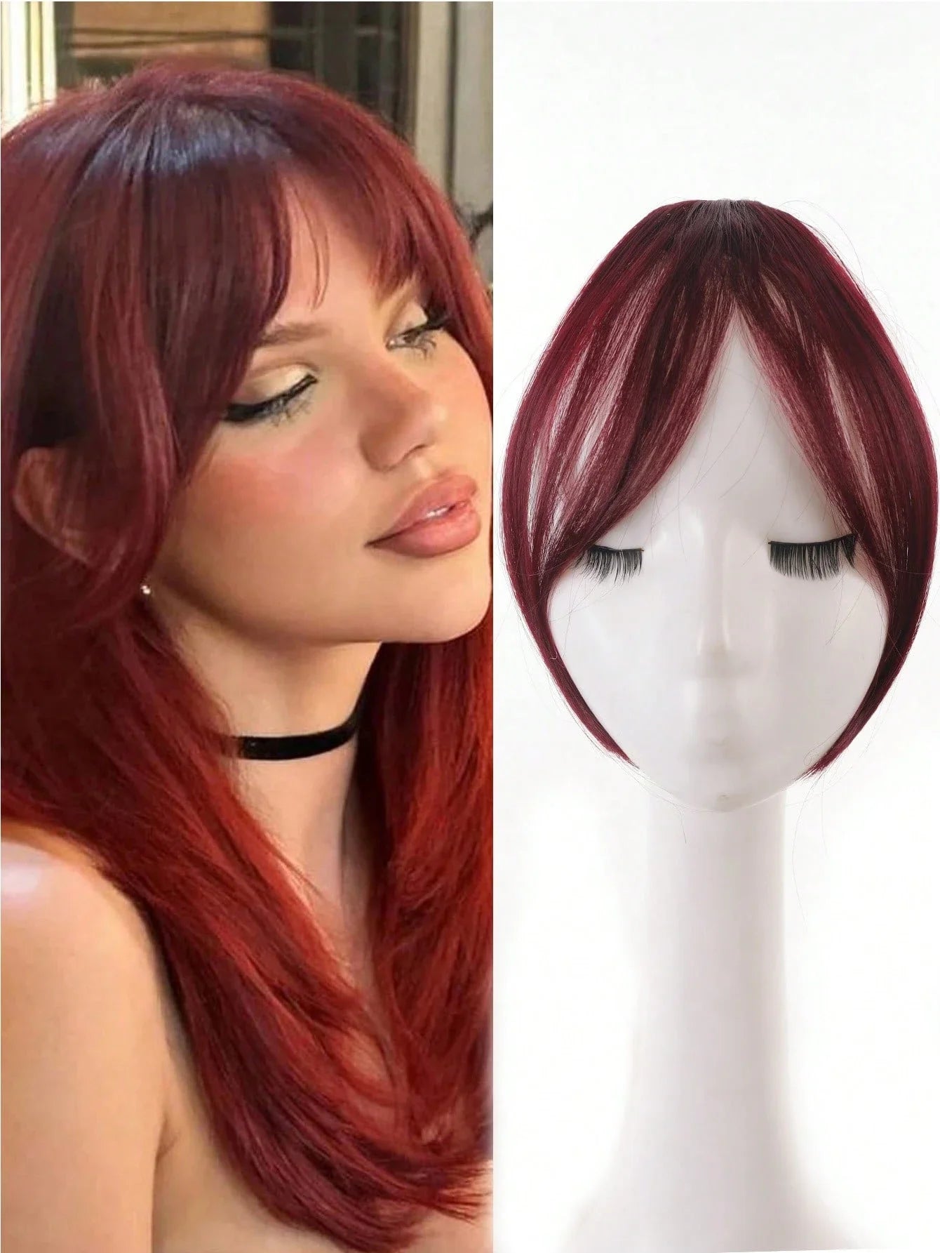 Clip In Middle Part Bangs Hair Extension – Natural Seamless French Bangs Hairpiece Free Shipping