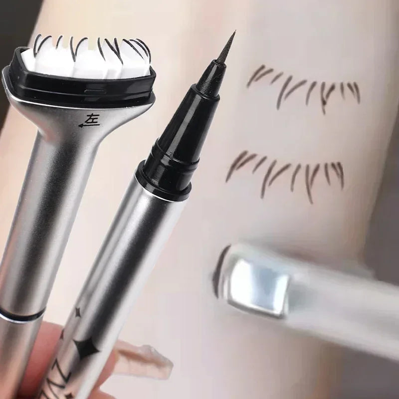 2 in 1 Lower Lash Stamp Eyeliner Pen – DIY Eyelash Extension Effect Makeup Tool Free Shipping
