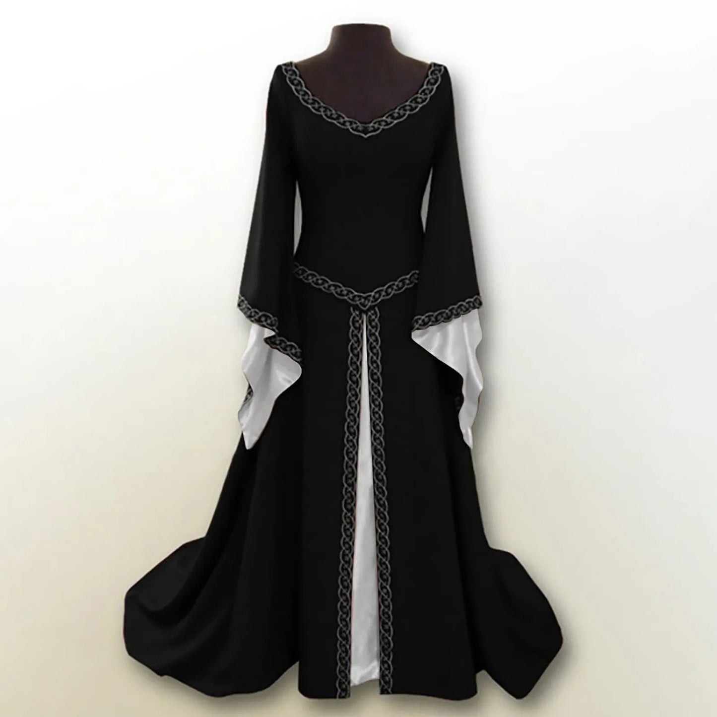 Women’s Long Sleeve Medieval Style Dress – Elegant Fantasy Inspired Long Dress Free Shipping